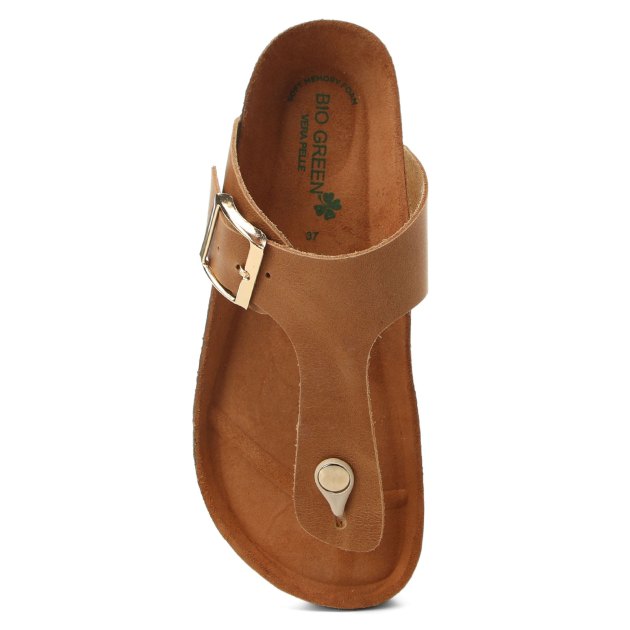 Женские вьетнамки BIO GREEN 12608, Артикул PT10-110, светло-коричневый | 3403953. Ракурс 2