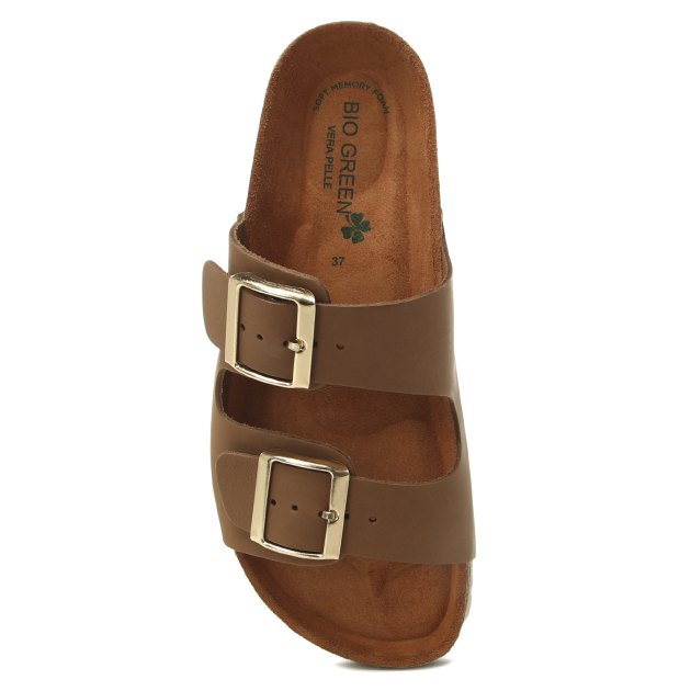 Женские шлепанцы BIO GREEN, Артикул PT10-8, светло-коричневый | 3404094. Ракурс 2