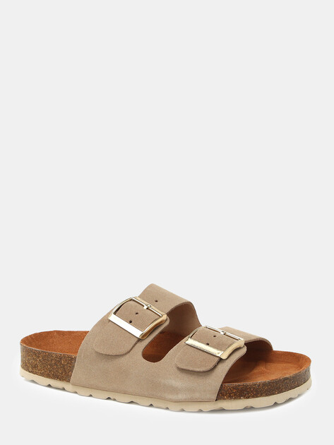 Женские шлепанцы BIO GREEN, Артикул PT10-8, бежево-серый | 3404102. Ракурс 3