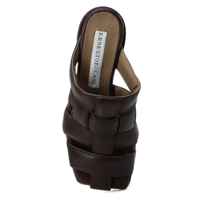 Мюли ERNESTO DOLANI, Артикул 4DMOR04, темно-коричневый | 3405436. Ракурс 2