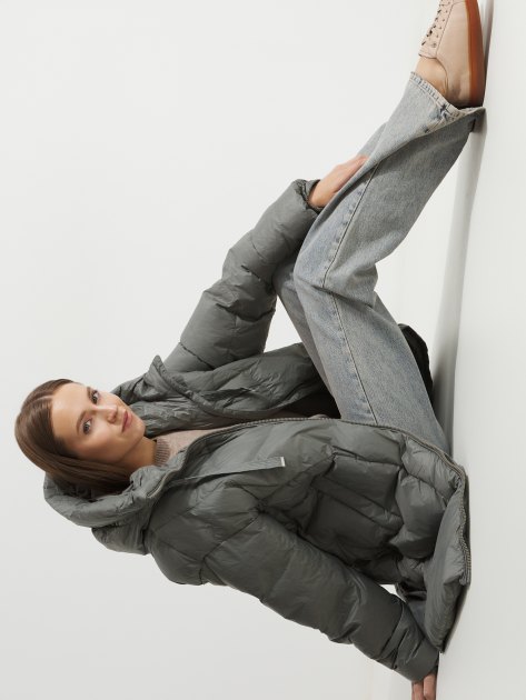 Женский пуховик MAISON DAVID, Артикул MLY005-1, зелено-серый | 3411702. Ракурс 5