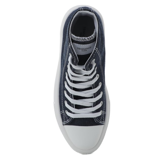 Женские высокие кеды TENDANCE, Артикул AQ515C-02, темно-синий | 3420707. Ракурс 2