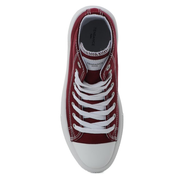 Женские высокие кеды TENDANCE, Артикул AQ515C-02, бордовый | 3420723. Ракурс 2