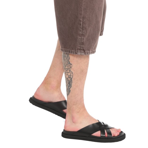 Мужские шлепанцы OFFICINE CREATIVE, Артикул CHARRAT/003, черный | 3430991. Ракурс 4