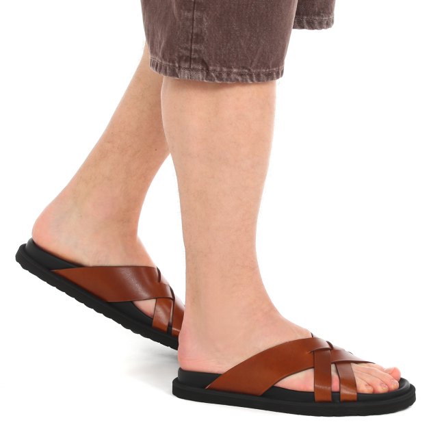 Мужские шлепанцы OFFICINE CREATIVE, Артикул CHARRAT/003, коричневый | 3430993. Ракурс 4