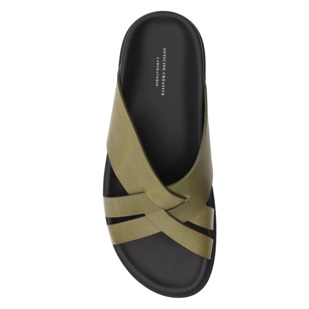 Мужские шлепанцы OFFICINE CREATIVE, Артикул CHARRAT/003, темно-зеленый | 3430994. Ракурс 2