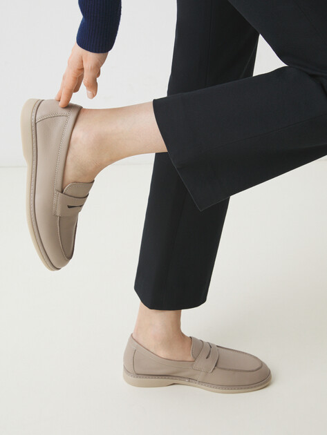 Женские лоферы TENDANCE, Артикул YS-22059A-1, серо-бежевый | 3442185. Ракурс 2 Женские лоферы TENDANCE, Артикул YS-22059A-1, серо-бежевый | 3442185. Ракурс 2