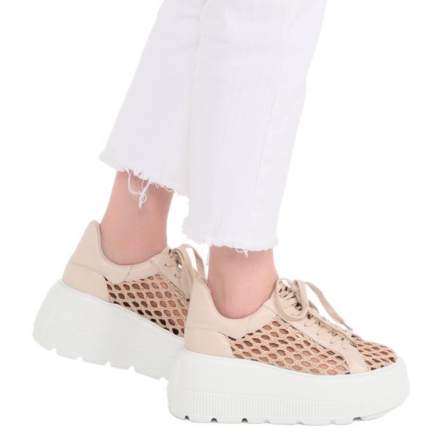 Женские кеды TENDANCE, Артикул CLF341A-06, светло-бежевый | 3451440. Ракурс 4