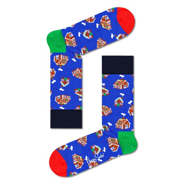 Женские носки 4 шт. HAPPY SOCKS, Артикул 4-PACK GINGERBREAD COOKIES SOCKS GIFT SET XGCO09, мультицвет | 3461479. Ракурс 6