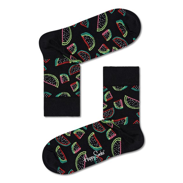 Женские носки HAPPY SOCKS, Артикул WATERMELON HALF CREW SOCK WAT13, черный | 3462185. Ракурс 2