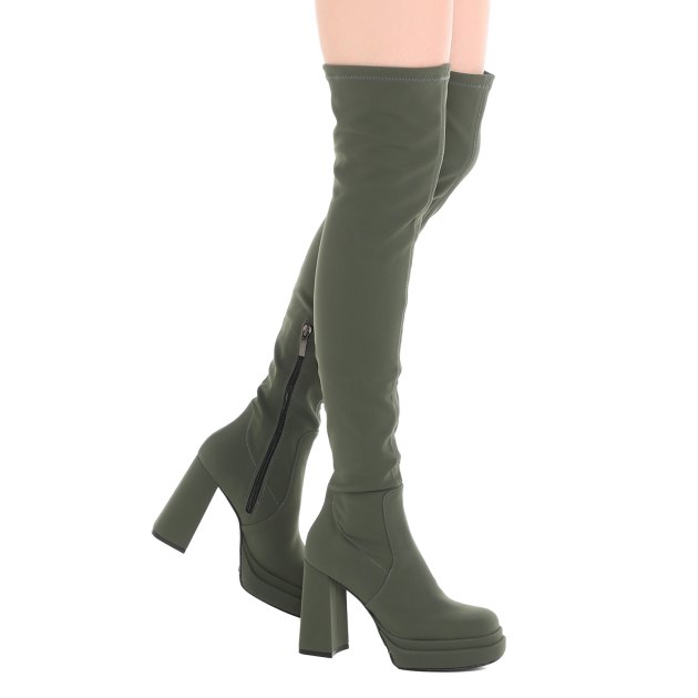 Ботфорты GIANNI RENZI, Артикул GR1091, темно-зеленый | 3464662. Ракурс 4