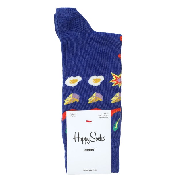 Женские носки HAPPY SOCKS, Артикул PIZZA INVADERS SOCK PIV01, синий | 3465167. Ракурс 2