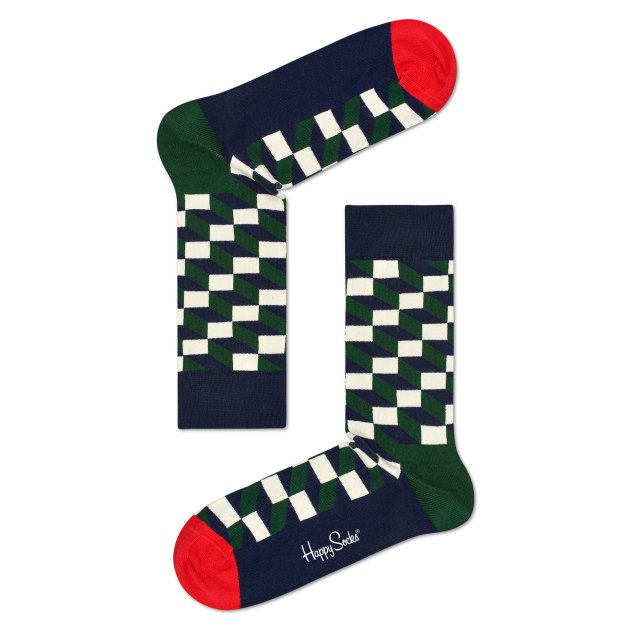 Женские носки HAPPY SOCKS, Артикул FILLED OPTIC SOCK FIO01, черный | 3465774. Ракурс 2