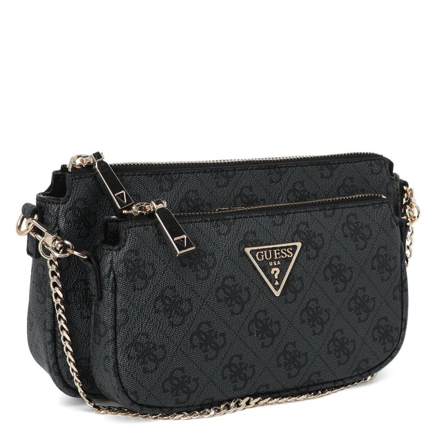 Женская сумка через плечо кросс-боди GUESS NOELLE DBL POUCH CROSSBODY, Артикул HWBG7879710, темно-серый | 3465982. Ракурс 2
