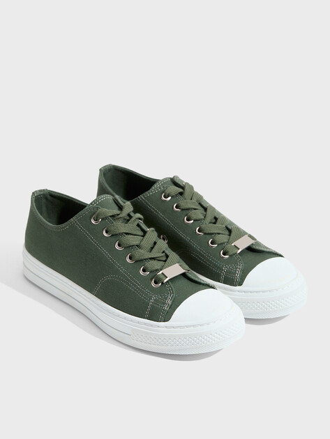 Женские кеды из денима TENDANCE, Артикул GLC75-03, зеленый | 3466035. Ракурс 3