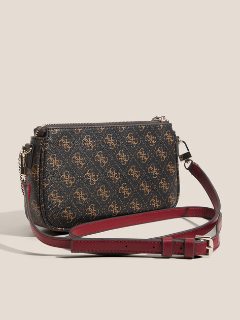 Кросс-боди GUESS NOELLE DBL POUCH CROSSBODY, Артикул HWQL7879710, темно-коричневый | 3473270. Ракурс 5