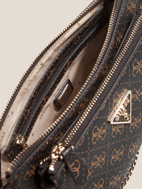 Кросс-боди GUESS NOELLE DBL POUCH CROSSBODY, Артикул HWQL7879710, темно-коричневый | 3473270. Ракурс 6