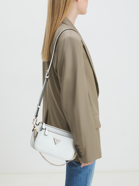Женская сумка через плечо кросс-боди GUESS NOELLE DBL POUCH CROSSBODY, Артикул HWZG7879710, белый | 3473335. Ракурс 2 Женская сумка через плечо кросс-боди GUESS NOELLE DBL POUCH CROSSBODY, Артикул HWZG7879710, белый | 3473335. Ракурс 2