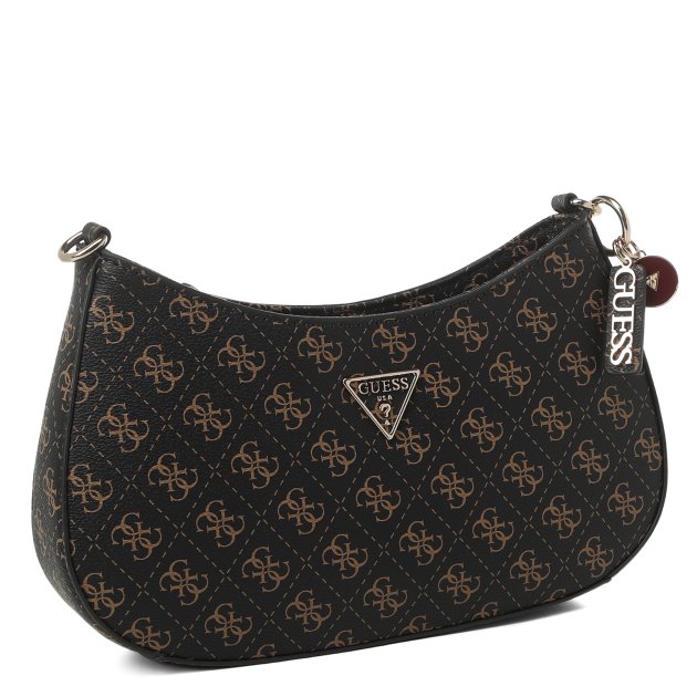 Женская сумка  GUESS NOELLE TOP ZIP SHOULDER BAG, Артикул HWQL7879180, темно-коричневый | 3474182. Ракурс 2