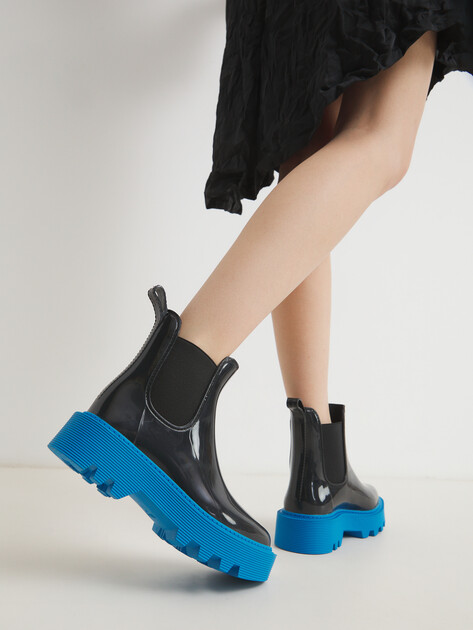 Женские резиновые ботинки TENDANCE, Артикул HC0629-1, черный | 3474511. Ракурс 2 Женские резиновые ботинки TENDANCE, Артикул HC0629-1, черный | 3474511. Ракурс 2