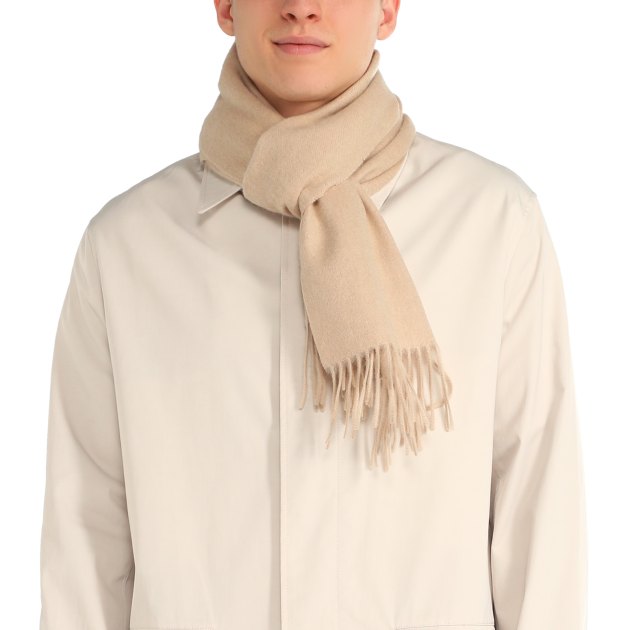 Шарф 170х30 см MAISON DAVID Camel hair shawl, Артикул CKSCF, светло-бежевый | 3484174. Ракурс 5