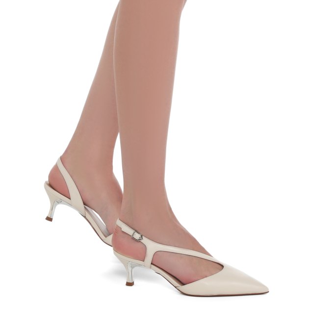 Женские туфли с открытой пяткой (слинг-бэк) TENDANCE, Артикул PZ-D2218K-3, молочно-белый | 3491391. Ракурс 8