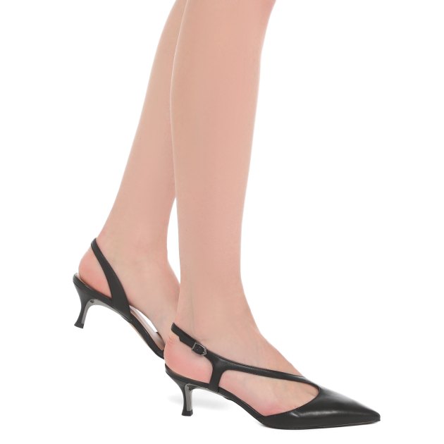 Женские туфли с открытой пяткой (слинг-бэк) TENDANCE, Артикул PZ-D2218K-3, черный | 3491393. Ракурс 8