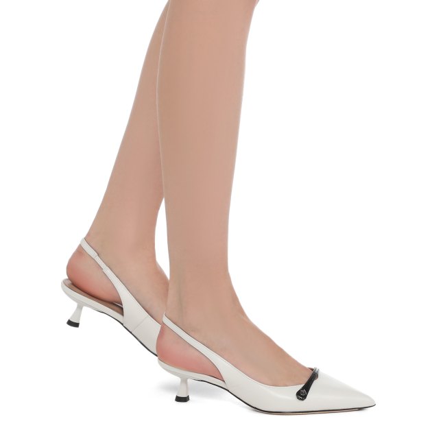 Женские туфли с открытой пяткой (слинг-бэк) TENDANCE, Артикул CLF528-03, белый | 3494089. Ракурс 4