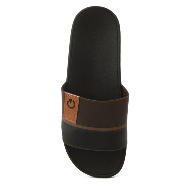 Мужские сланцы CARTAGO DAKAR AD, Артикул 11521, темно-коричневый | 3494496. Ракурс 2