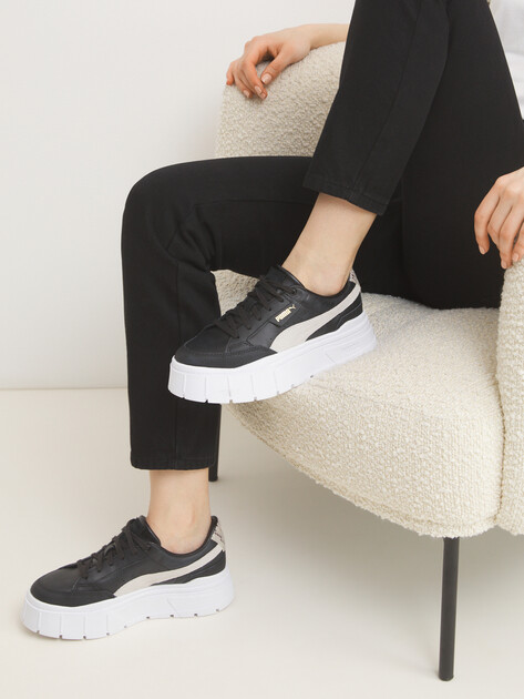 Женские кеды PUMA Mayze Stack Luxury Wns, Артикул 393063, черный | 3536247. Ракурс 2