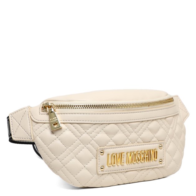 Женская поясная сумка LOVE MOSCHINO QUILTED BAG, Артикул JC4003PP, молочно-бежевый | 3537433. Ракурс 2