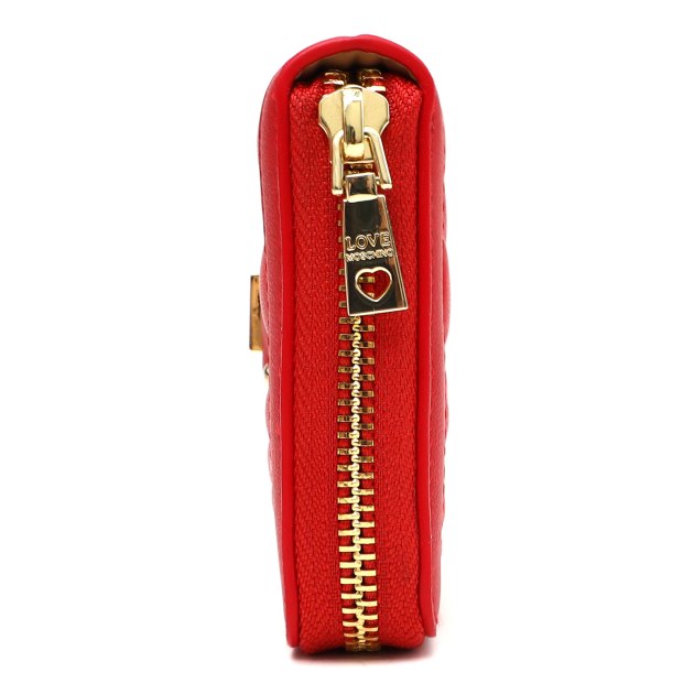 Женский кошелёк LOVE MOSCHINO SLG QUILTED, Артикул JC5600PP FW23, красный | 3537560. Ракурс 2