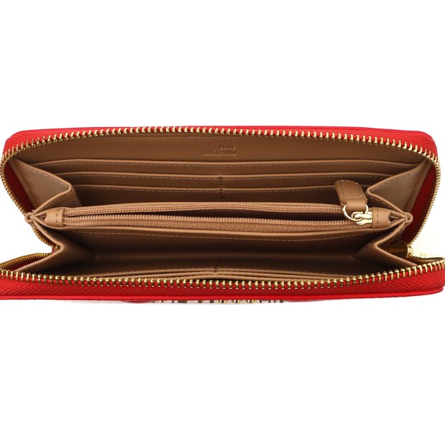 Женский кошелёк LOVE MOSCHINO SLG QUILTED, Артикул JC5600PP FW23, красный | 3537560. Ракурс 4