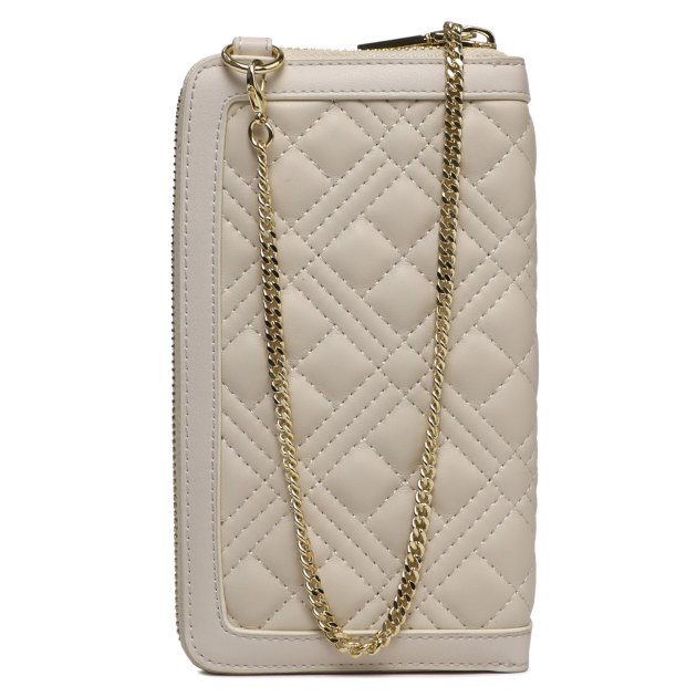 Женская сумка для смартфона LOVE MOSCHINO SLG QUILTED, Артикул JC5682PP SS23, молочно-бежевый | 3537561. Ракурс 3