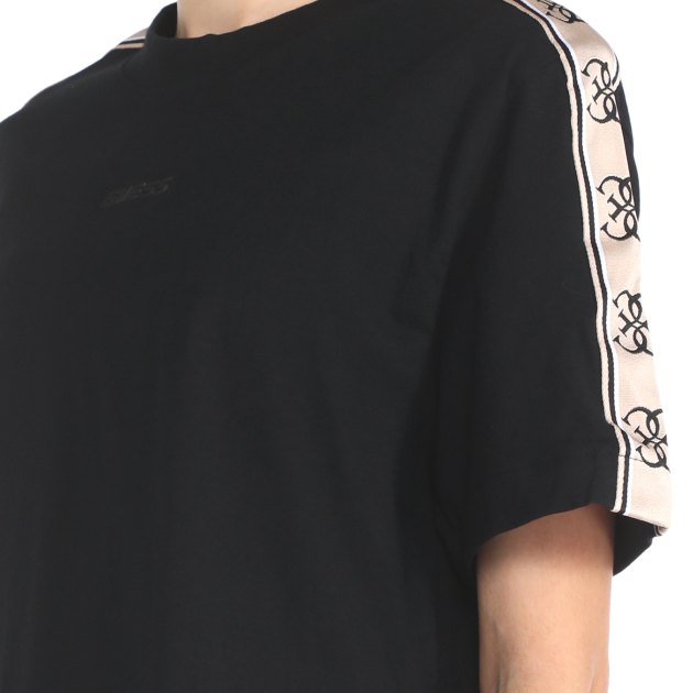 Женская футболка GUESS BRITNEY CROP TEE, Артикул V3RI08I3Z14, черный | 3547643. Ракурс 3