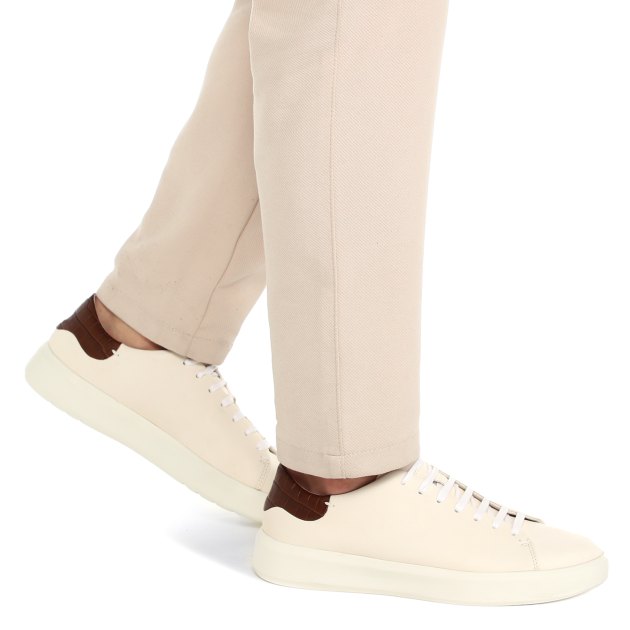 Мужские кеды GEOX U VELLETRI, Артикул U36EAA, молочно-белый | 3559149. Ракурс 4