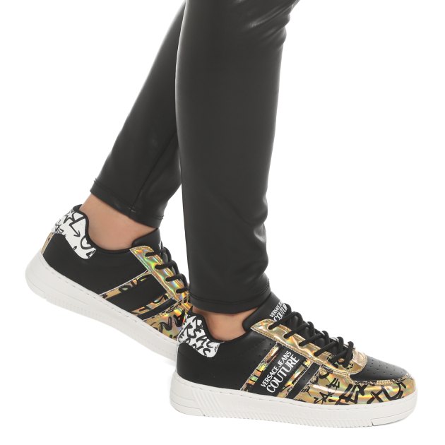 Женские кеды VERSACE JEANS COUTURE 75VA3SJ7, Артикул 75VA3SJ7, черный | 3559722. Ракурс 4