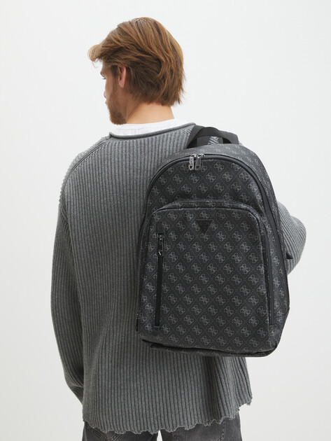 Мужской рюкзак GUESS VEZZOLA  BKCPCK W VERTICAL ZIP, Артикул HMEVZLP3241, черный | 3563556. Ракурс 2