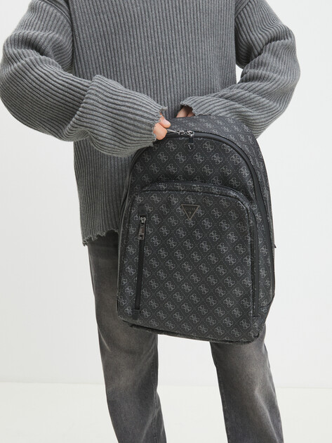 Мужской рюкзак GUESS VEZZOLA  BKCPCK W VERTICAL ZIP, Артикул HMEVZLP3241, черный | 3563556. Ракурс 7