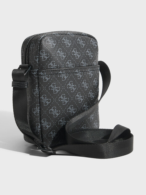 Мужская сумка  GUESS VEZZOLA SMRT XBODY DOUBLE PCKT, Артикул HMEVZLP3163, черный | 3563609. Ракурс 4