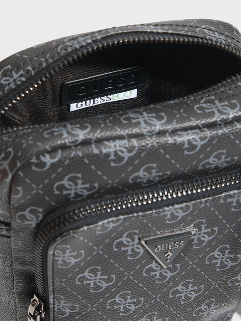 Мужская сумка  GUESS VEZZOLA SMRT XBODY DOUBLE PCKT, Артикул HMEVZLP3163, черный | 3563609. Ракурс 5