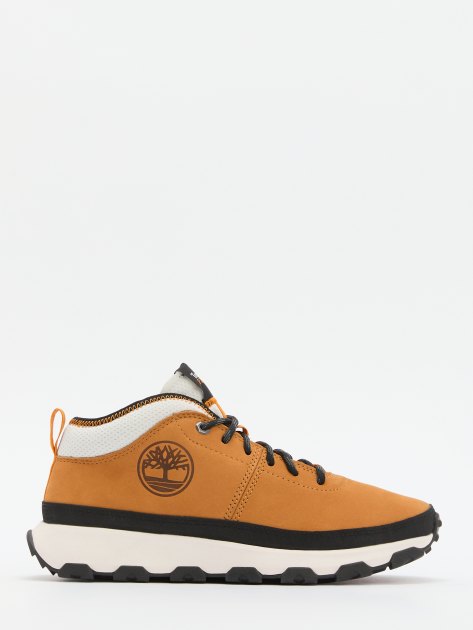 Мужские высокие кроссовки TIMBERLAND Winsor Trail Mid Leather, Артикул Winsor Trail Mid Leather, желто-коричневый | 3569764. Ракурс 3