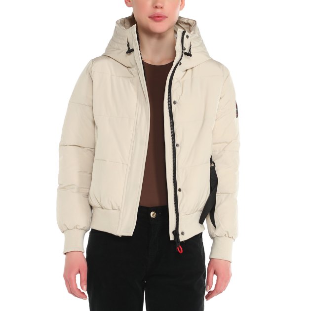 Женский пуховик CAFE' NOIR JEANS, Артикул C7JN0057, светло-бежевый | 3578948. Ракурс 3