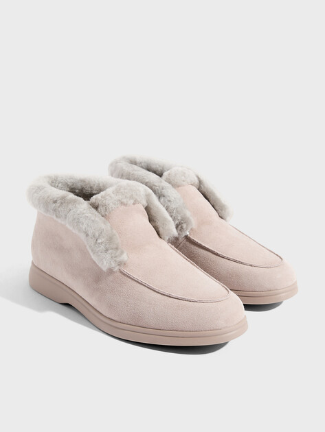 Женские высокие лоферы TENDANCE, Артикул YS-2299-10S, бежевато-серый | 3579021. Ракурс 2