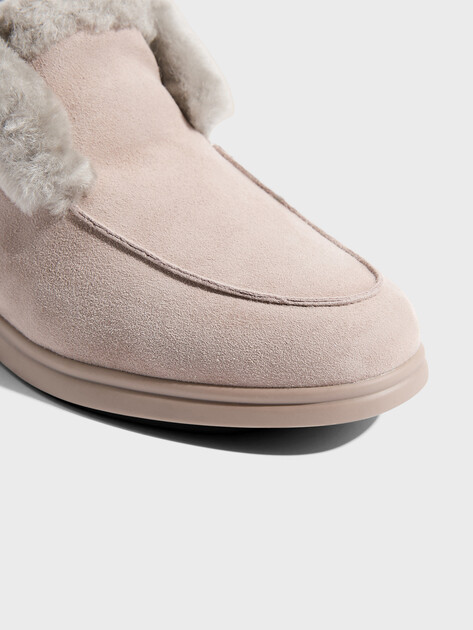 Женские высокие лоферы TENDANCE, Артикул YS-2299-10S, бежевато-серый | 3579021. Ракурс 3