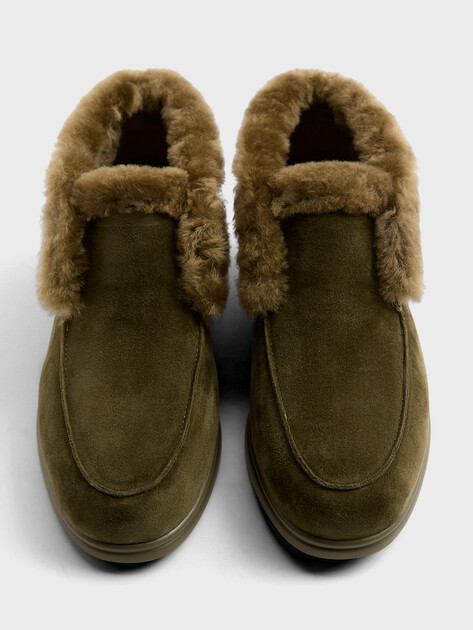 Женские высокие лоферы TENDANCE, Артикул YS-2299-10S, хаки | 3579022. Ракурс 4