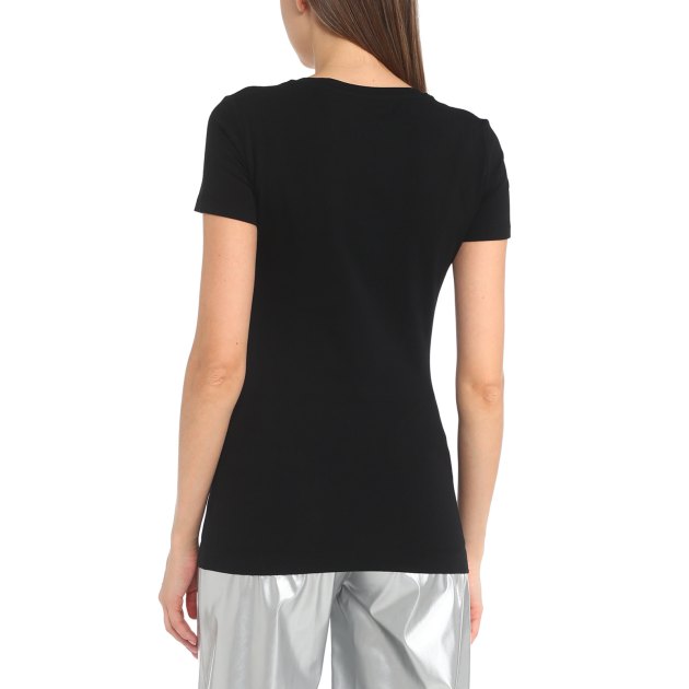 Женская футболка GUESS SS RN MESH LOGO TEE, Артикул W3GI35J1300, черный | 3595041. Ракурс 2