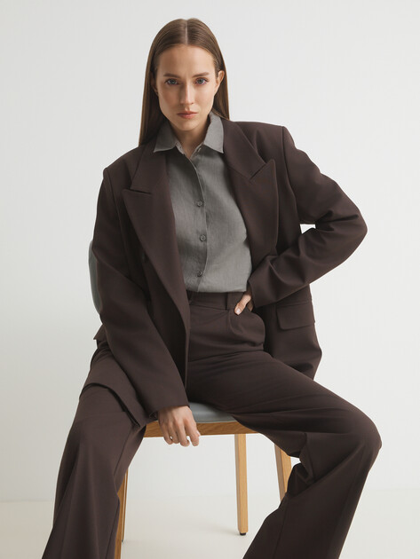 Женская рубашка MAISON DAVID, Артикул MLY2115, серый | 3611705. Ракурс 5