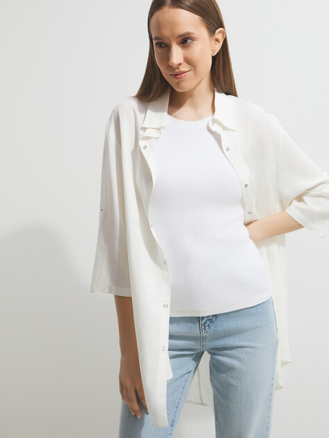 Женская рубашка MAISON DAVID, Артикул MLY2116-1, белый | 3611730. Ракурс 5