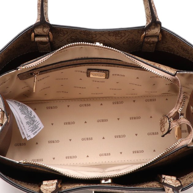 Женский тоут GUESS MERIDIAN GIRLFRIEND SATCHEL, Артикул HWSG8778060, темно-бежевый | 3618220. Ракурс 5